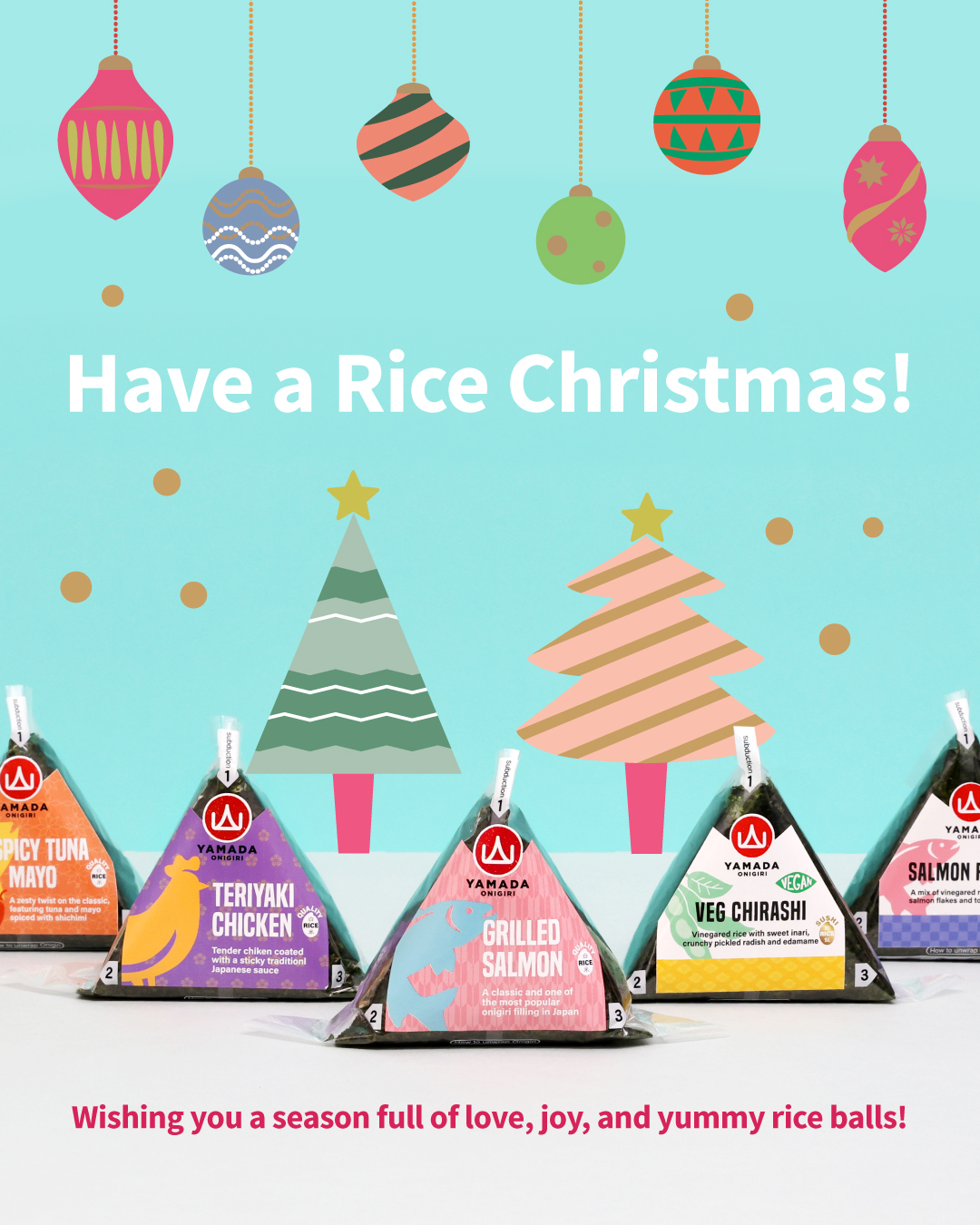 All we want for Christmas is… onigiri 🎄🍙
Which flavour would you put under your tree? 👀✨

#Grateful #OnigiriCommunity #JapaneseFood #YamadaOnigiri #ChristmasInLondon #FoodieLove #HolidayJoy