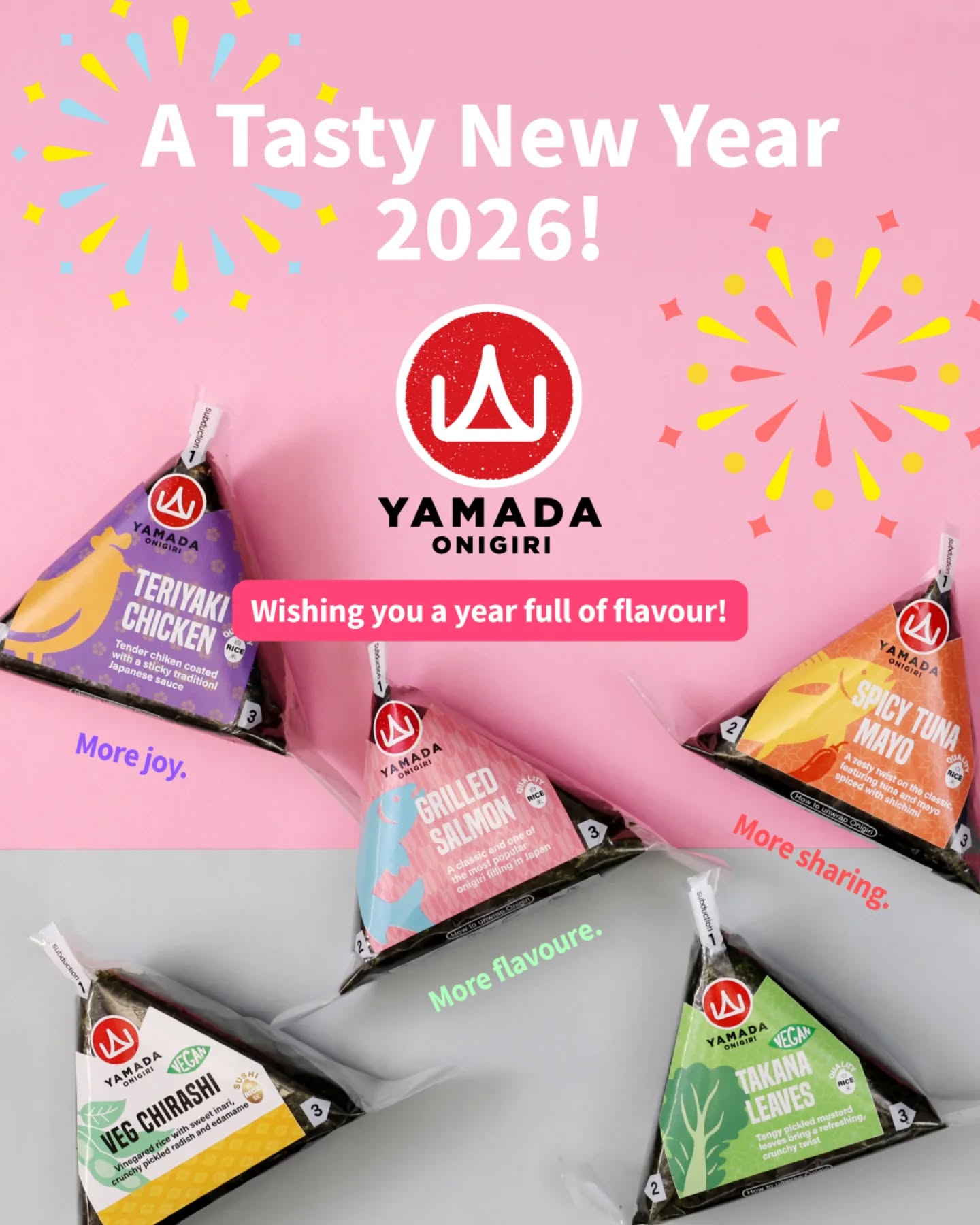A tasty New Year to you ✨🍙
Wishing you a year full of flavour, joy, and lots of onigiri moments.
Here’s to 2026 — more sharing, more smiles, more rice 💛
#HappyNewYear #NewYear2026 #YamadaOnigiri #Onigiri #JapaneseFoodLondon MoreFlavour FoodJoy LondonEats JapanInLondon