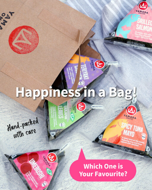 Happiness in a bag 🍙✨
Hand-packed with care, filled with your favourite onigiri.
Which one are you choosing today?

#HappinessInABag #Onigiri #YamadaOnigiri #JapaneseFoodLondon #LondonEats #ComfortFood #FoodWithLove #JapanInLondon